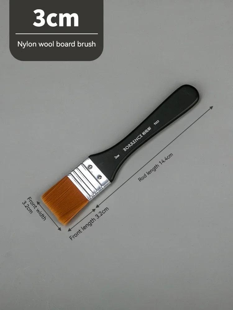 Borrence Nylon Paint Brushes with Different Sizes Wooden Handles Painting Brush Tools for Acrylic Oil and Watercolor Drawing