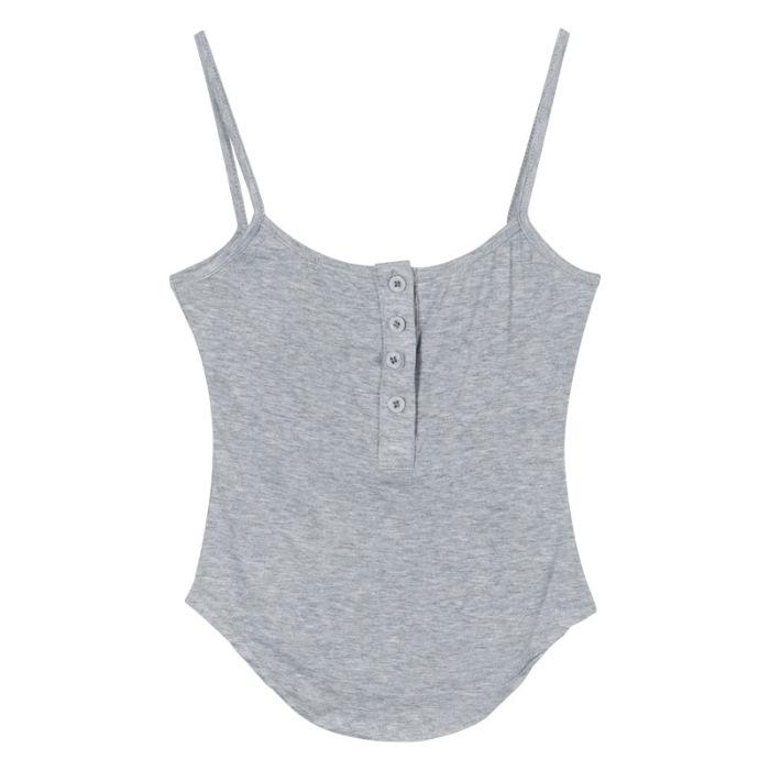 

Женский летний жилет без рукавов с зауженной спинкой и пуговицами One Size