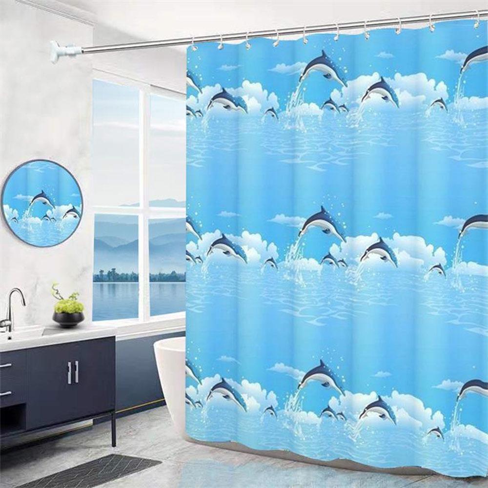80x180cm Shower Curtain Waterproof Bathtub Partition Curtain Bathroom Curtain  Bathroom Decoration