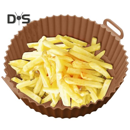 Silicone Frying Liners Air Circulation Baking Tray Dual-sided Cooking Pan Grease-free Air Fryer Basket Kitchen Accessory