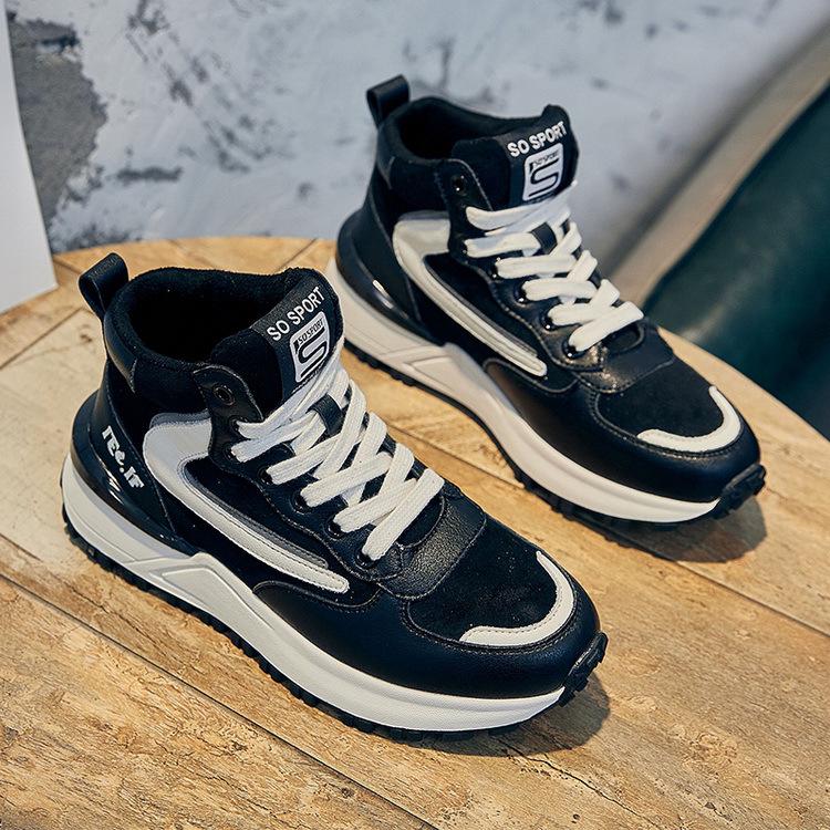 Женские высокие кроссовки из натуральной кожи белого цвета весналето 2025 г повседневная спортивная обувь в корейском стиле 38 3828₽