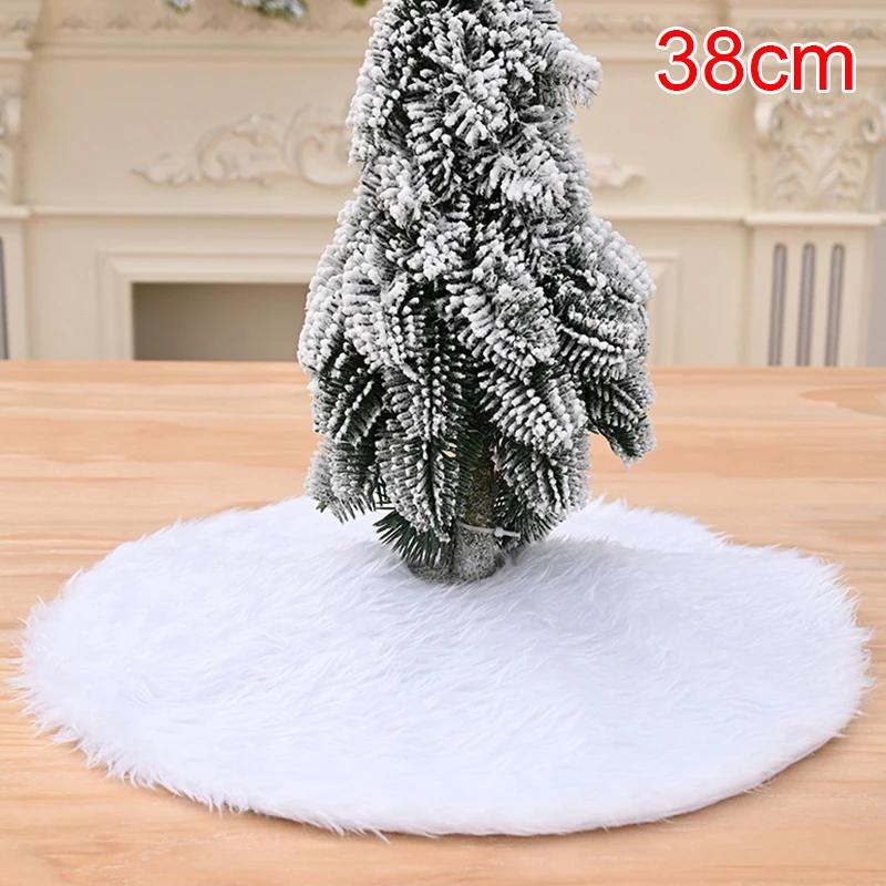 

Large Size Christmas Tree Skirt Plus Velvet Plush Table Floor Cover Xmas Trees Carpet Mat Decoration 26.7inch 68cm 38cm