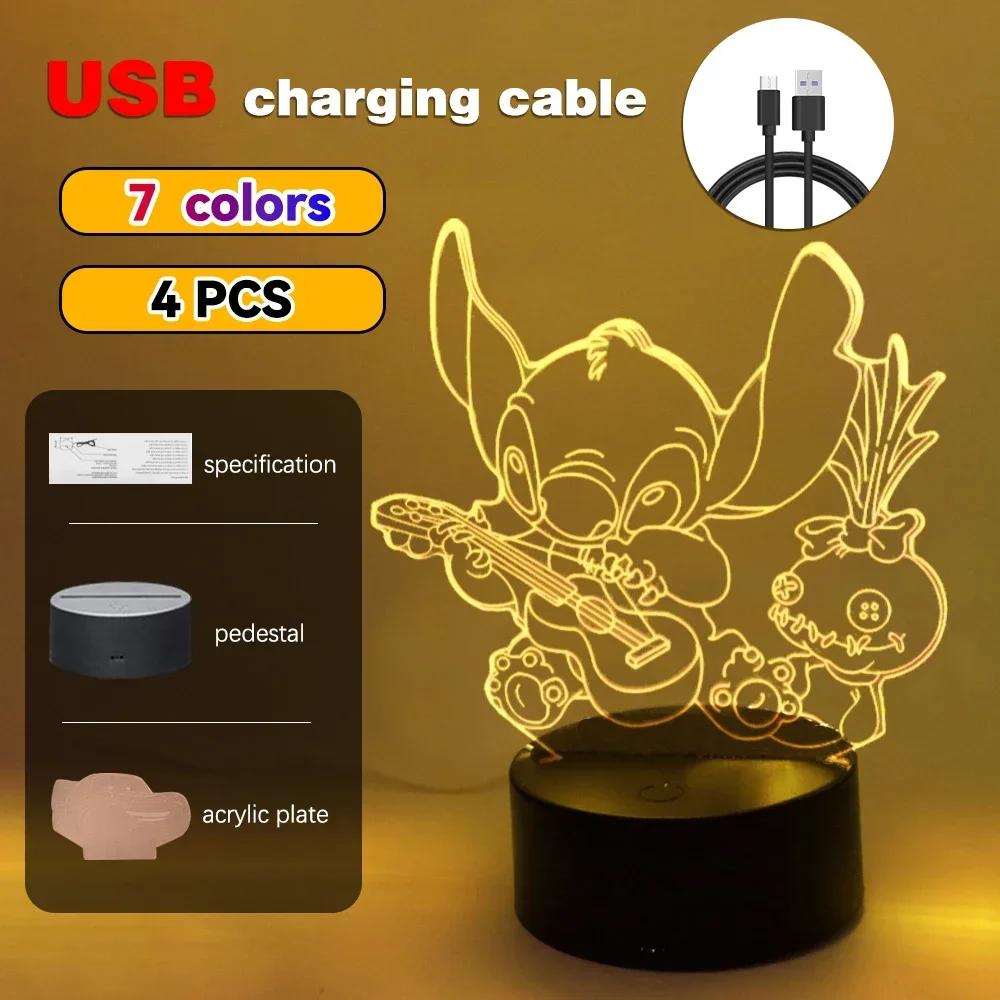 LED Night Ligh Illusion Stitch Lamps Remote Control Smart Touch Home Room Decor Lamp Christmas Valentine's Day Birthday Gifts