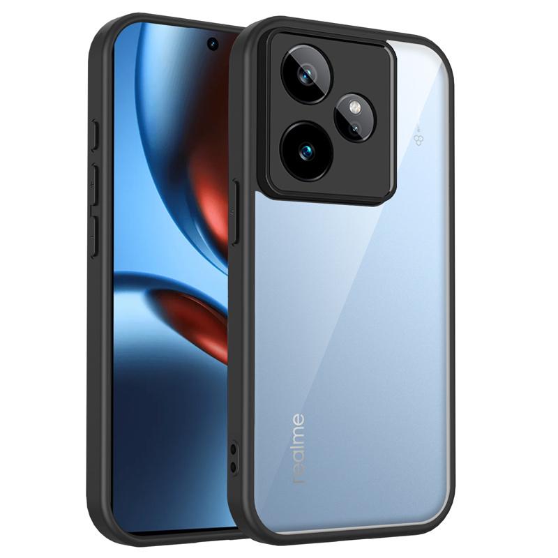 Realme GT7 5G RMX6688 Case Plating Silicone Bumper Shockproof Clear Back Cover Hard Phone Case for Realme GT7 RealmeGT7 RMX6688