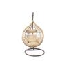 Fauteuil - Rotin synthétique - Structure aluminium - Beige - Charge 120 kg