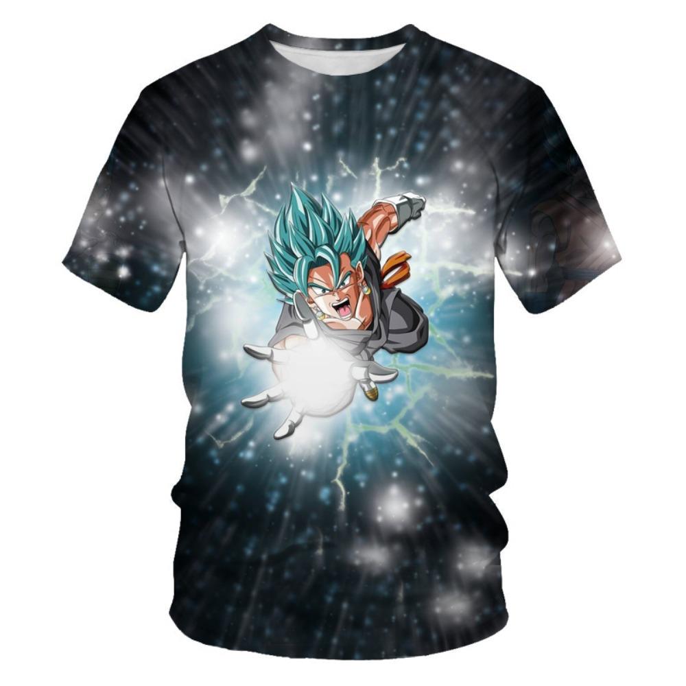 Herren 3D-gedruckt Cartoon Anime Dragon Ball Sommer Harajuku Goku Kleidung Super Saiya Kurzarm