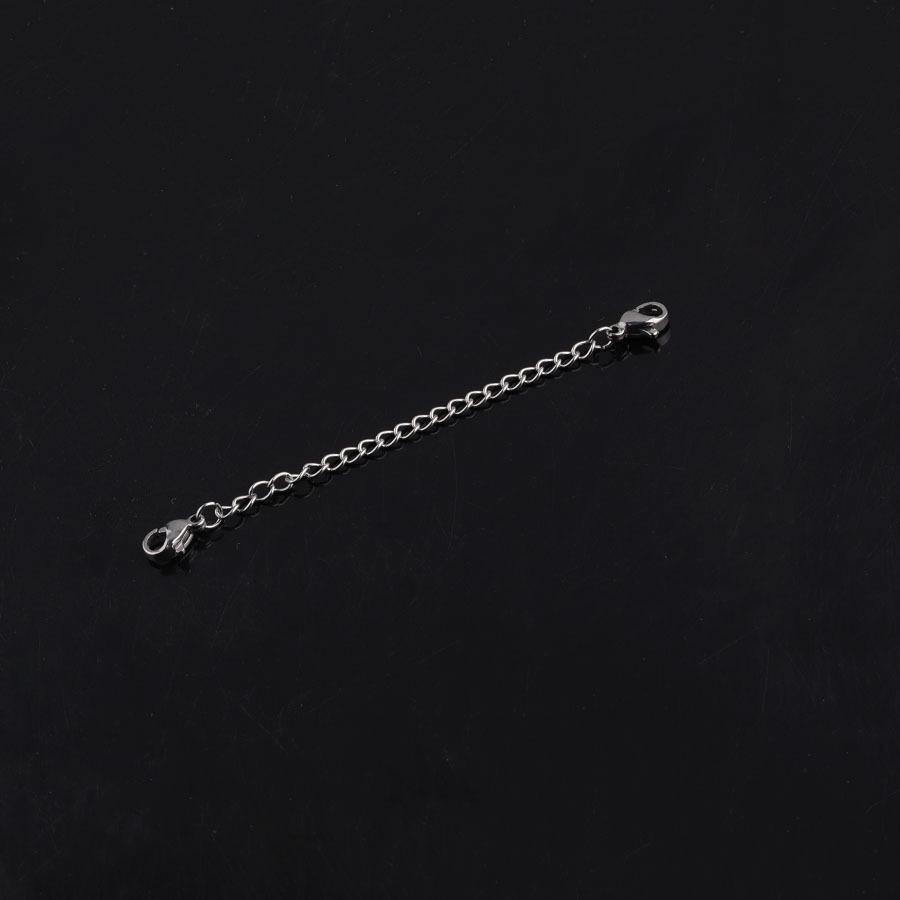 Available: 7cm Stainless Steel Lobster Clasp with Tail Chain - Double-Ended for Bracelet/Necklace Extension, DIY Jewelry Accessories. 4cm Double-ended Lobster Clasp Chain