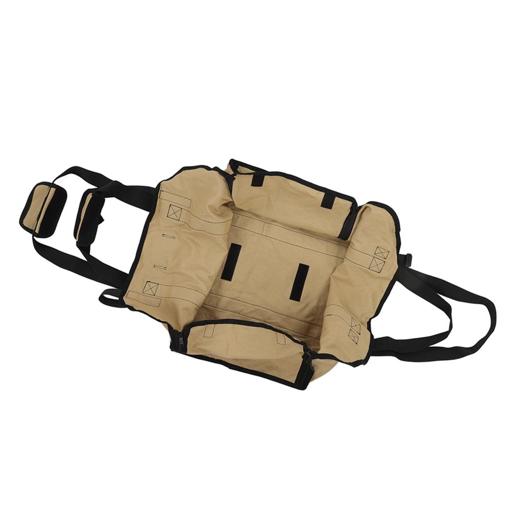 Firewood Carrier Bag Large Capacity Portable Log Carrier Bag for Outdoor Camping Khaki