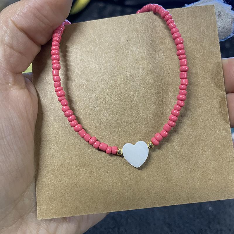 1 шт. Новое ожерелье-чокер в виде сердца с натуральной ракушкой для девочки — фото 11