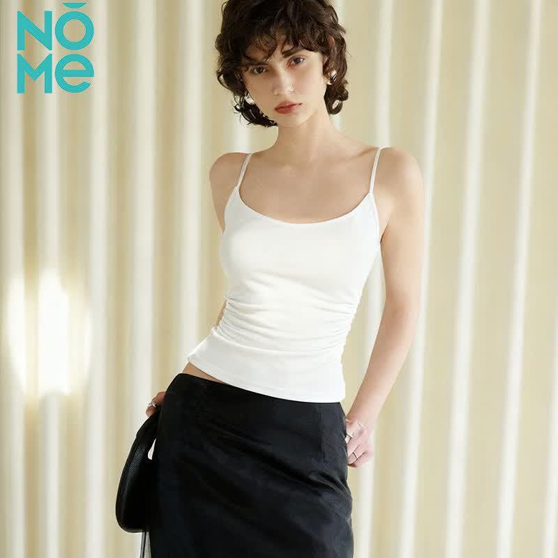 NOMe Scoop Neck Ribbed Built-in Bra Camisole M