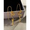 European, American and French Style Gold Three-Dimensional Irregular Earrings Female Niche Design High-Profile Earrings Cold Wind Graceful Earrings