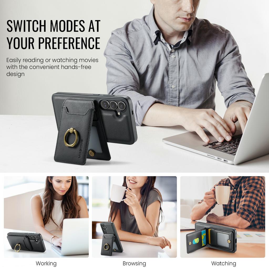 MAGKING K1 Series For Samsung Galaxy S26 / S26 Pro Magnetic Case PC + TPU + PU Phone Cover with Card Holder