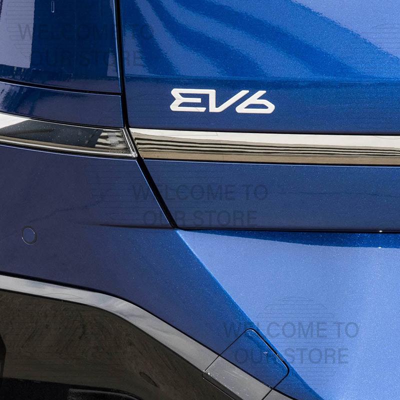 Car Decor Metal For EV6 Kia GT Version Electric SUV Letter Emblem 3D Sticker Accessories Tail Rear Trunk Decals pgncs50