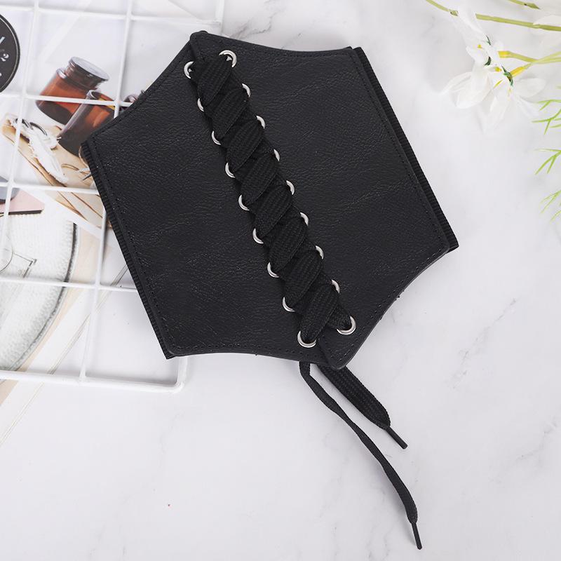 Women's Wide Elastic Belt - Fashionable Black Waist Accessory for Skirts