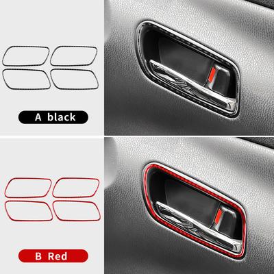 For Toyota Prius 2016 2017 2018 Real Soft Carbon Fiber Sticker LHD RHD Car Door Interior Handle Accessories