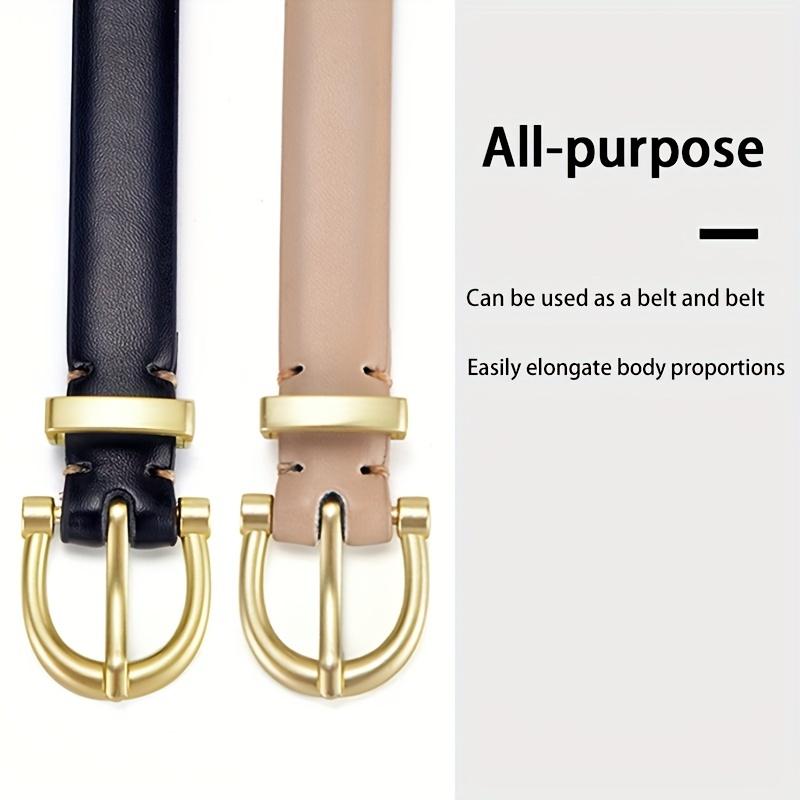 Women's Belt New Fashion Thin Belt Soft PU Leather Belt Paired with Pants Jeans Belt, Gift for Mothers and Girlfriends