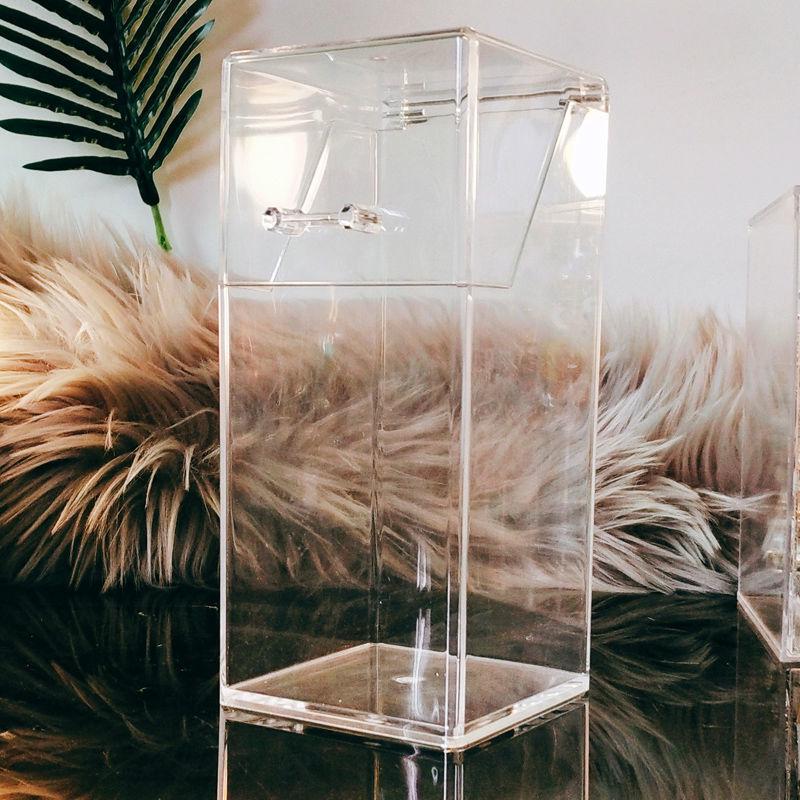 Make-up-Pinsel- und Lippenstift-Organizer aus Acryl mit Fächern - Aufbewahrungsröhre mit großem Fassungsvermögen