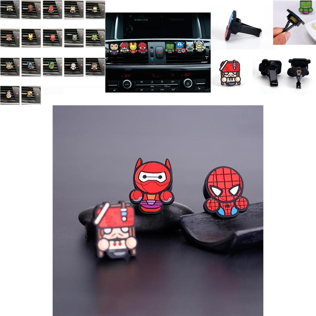 Adorable Cartoon Air Freshener Conditioning Vent Clip With Premium Perfume For Car Interior