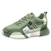Sports Shoes Men's 2025 Spring and Autumn New Mesh Breathable Sports Shoes Fashionable Thick Soled Lace Up Casual Running Shoes