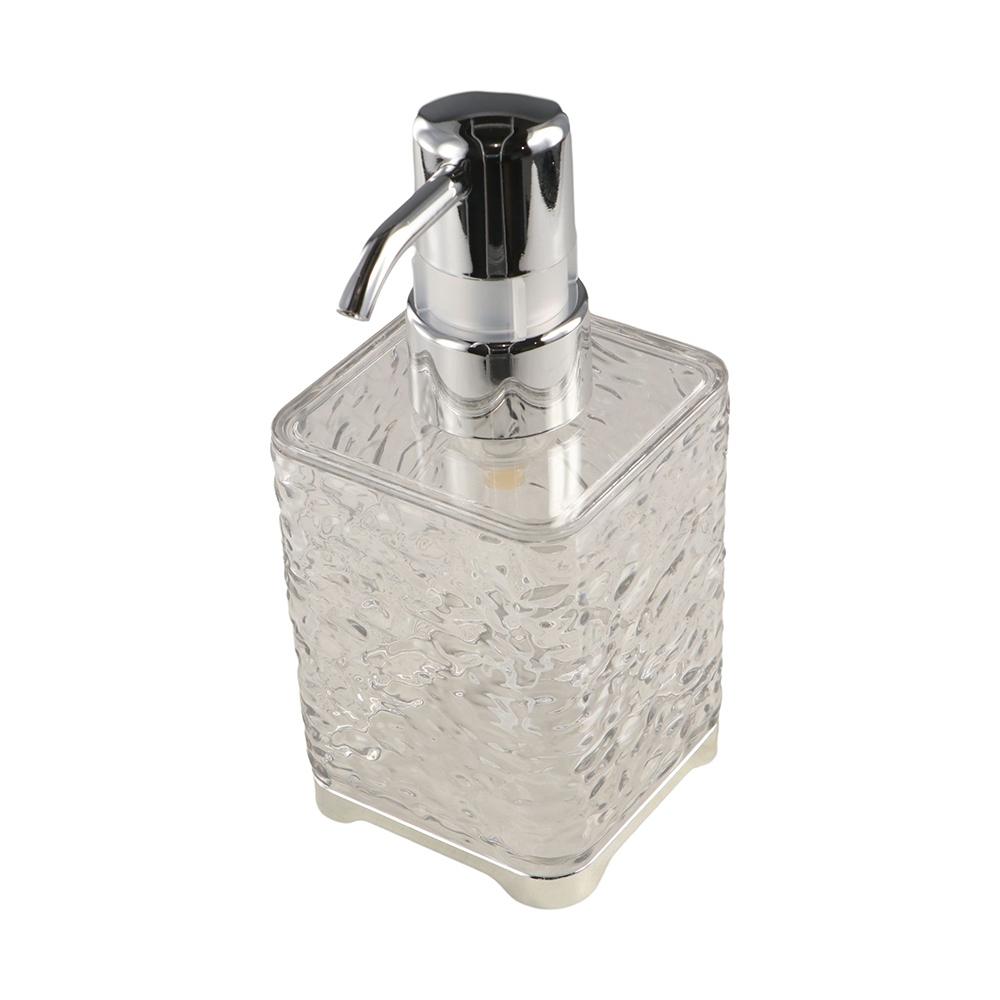 

Rust Proof Clear Soap Dispenser Refillable Soap Lotion Container Shampoo Pump Bottle Home Grey-Round-300ml