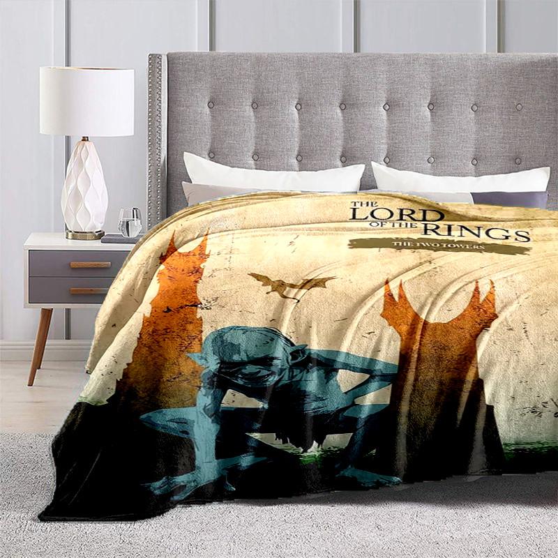 1pc Gollum The Two Towers Cartoon Blanket,Portable Throw for Travel & Camping, All Season Cozy Blanket,Ideal Gift