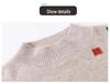 Damski Sweter Wełniany Petite Color Block - Dzianinowy Top z Półgolfem na Jesień/Zimę