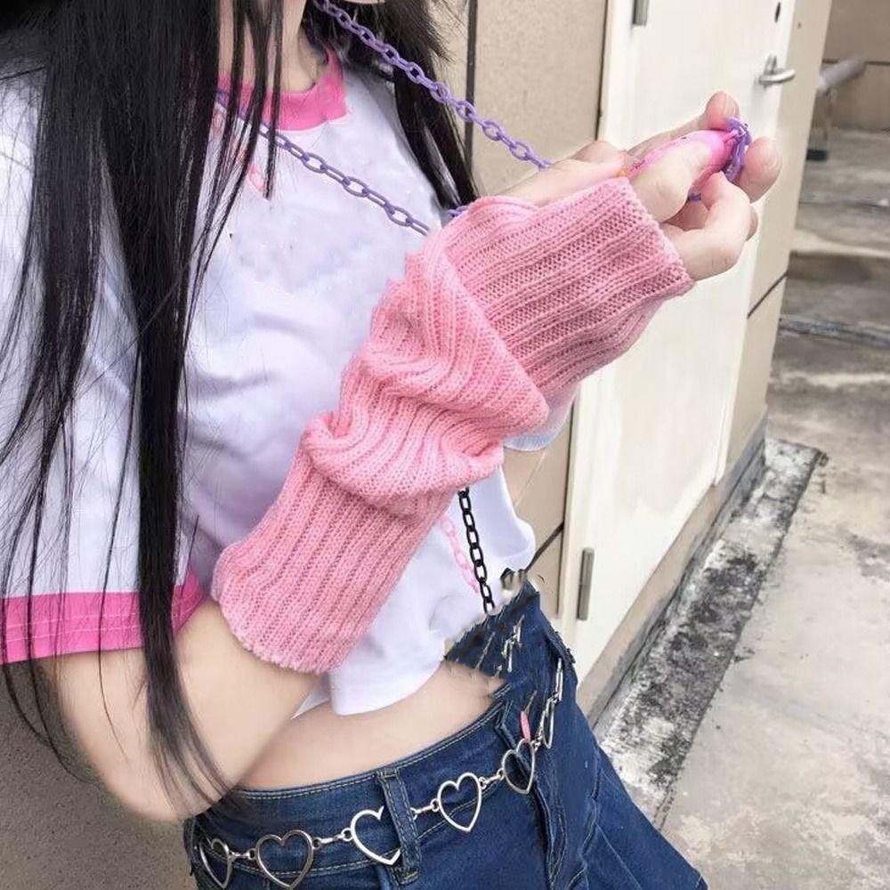 Knitted Arm Warmer Gloves Cold Proof Fingerless Gloves New Warm Arm Sleeve  Autumn Winter