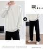 ANONIE Sweatshirt and Hoodie Soft and Korean Perfect for and Size M Men's Set, Comfortable, Style, Spring, Autumn, Winter, White,