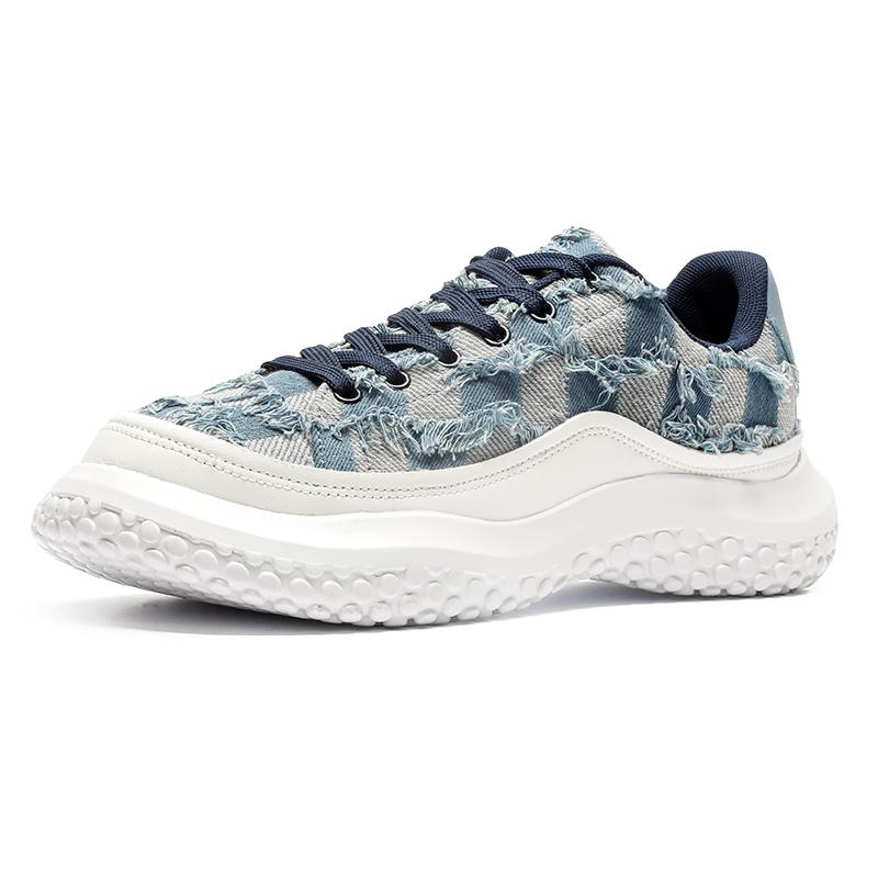 Summer New PU Bottom Big Head Shoes Trendy Canvas Breathable Casual Fashion Foreign Trade Large Size Trendy Shoes39-46