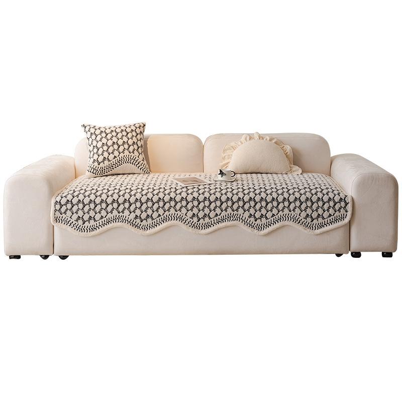 Modern Minimalist Single-sided Velvet Sofa Cover  New Four Seasons Universal Anti Slip Dustproof Irregular Shaped Sofa Mat