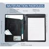 Padfolio Portfolio Organizer Legal Pad Holder Padfolio Folder Leather Portfolio Storage Clipboard Notepad with Cover for Letter Size A4 Writing Pad