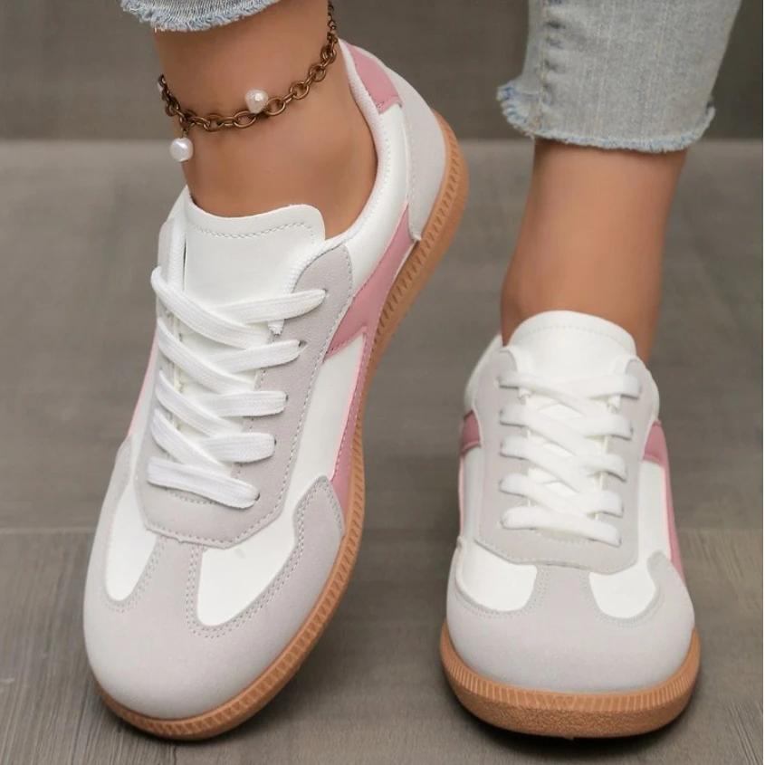 Breathable Ladies Sneakers Fashion Vulcanized Design Comfortable Walking Shoes For Women