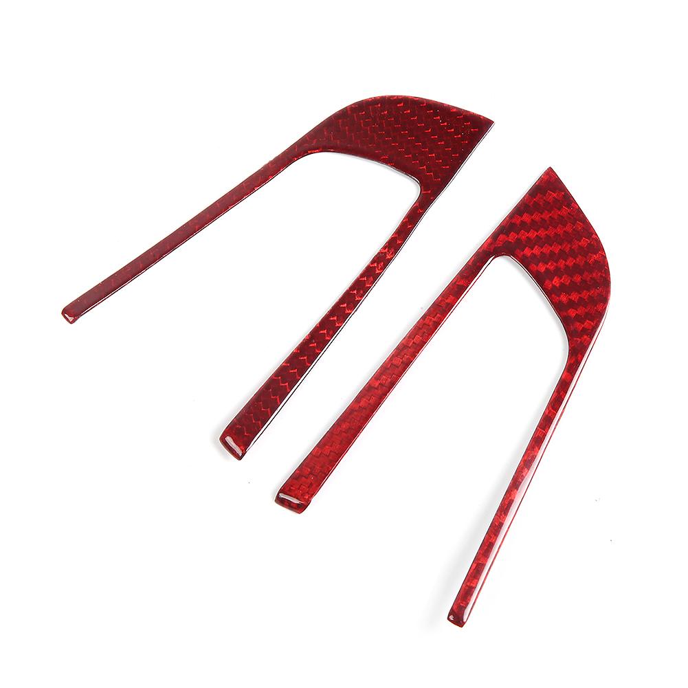 

2PCS Carbon Fiber Steering Wheel Button Trim Frame Inner Cover Fits for Alfa Romeo Giulia Stelvio 17 19