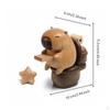 Holz-Capybara-Figur Buchenholz Handgefertigt Tischdekoration für Büro,