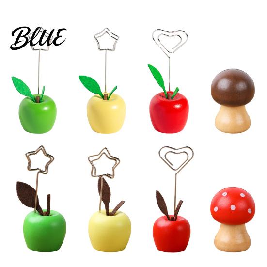 Place Card Stand Cute Mushroom/Fruit Holder Wooden Memo Holder Stand