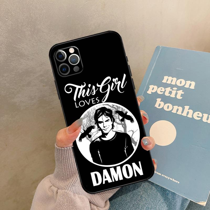 

Damon Vampire Diaries Case For iPhone 17 Air 13 16 15 11 12 14 Pro Max 13 mini XR 15 16 Plus 16e Back Cover Shell iPhone 14Pro MAX