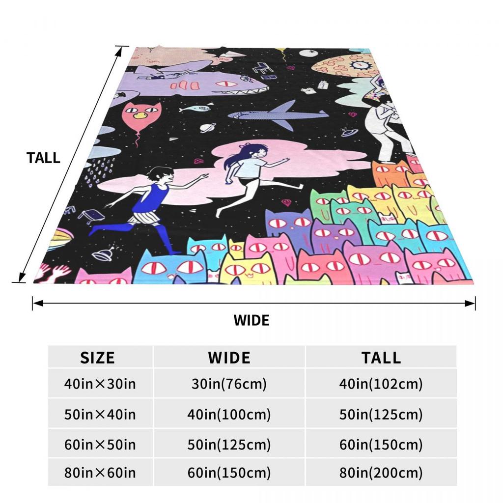Omori Accessories Blanket Video Game Print Super Soft Cozy Throw Blankets for Sofa Multiple Sizes Bedding Throws