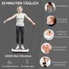 Vibration Plate with 99 Levels, 2 Fitness Bands, 73 X 40 X 13cm, White+Black