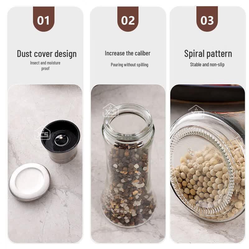 Japanese Style Stainless Steel Manual Spice Grinder