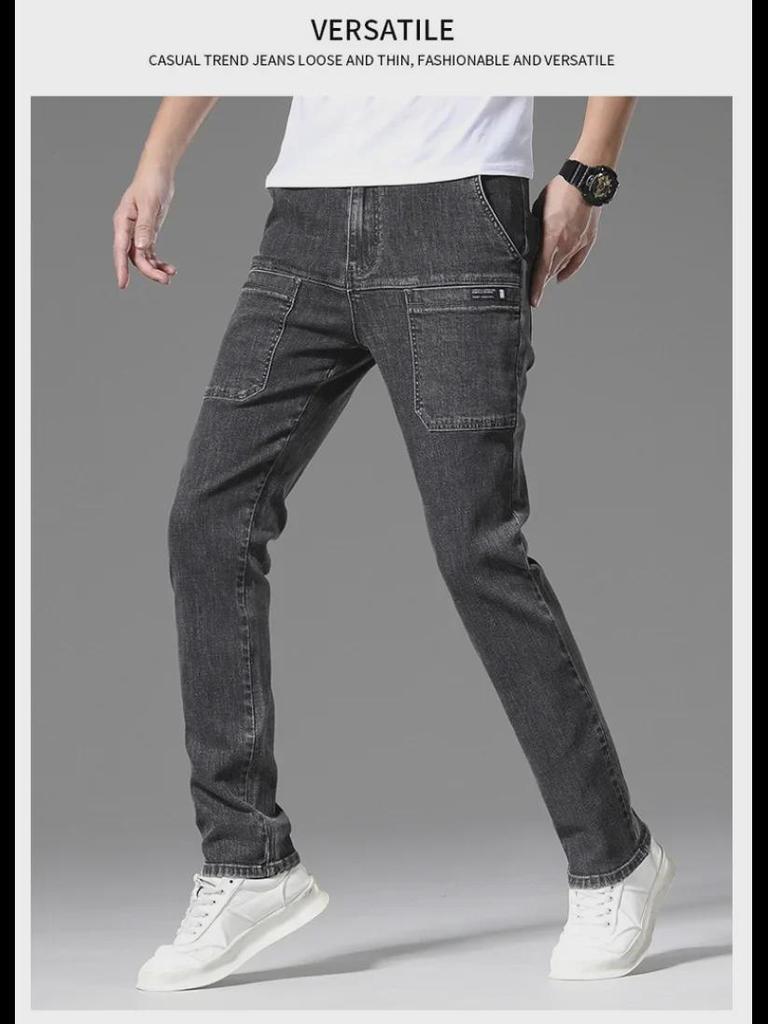 Men's Six-Pocket Stretch Jeans - New Trendy Casual Trousers for Spring & Summer