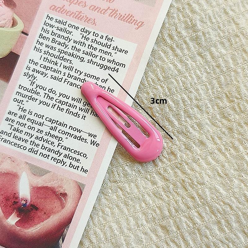 3cm Oil Drop Baby BB Clip Glossy Simple Cute Children's Small Non-Damaging Hair Clip Side Bangs Clip