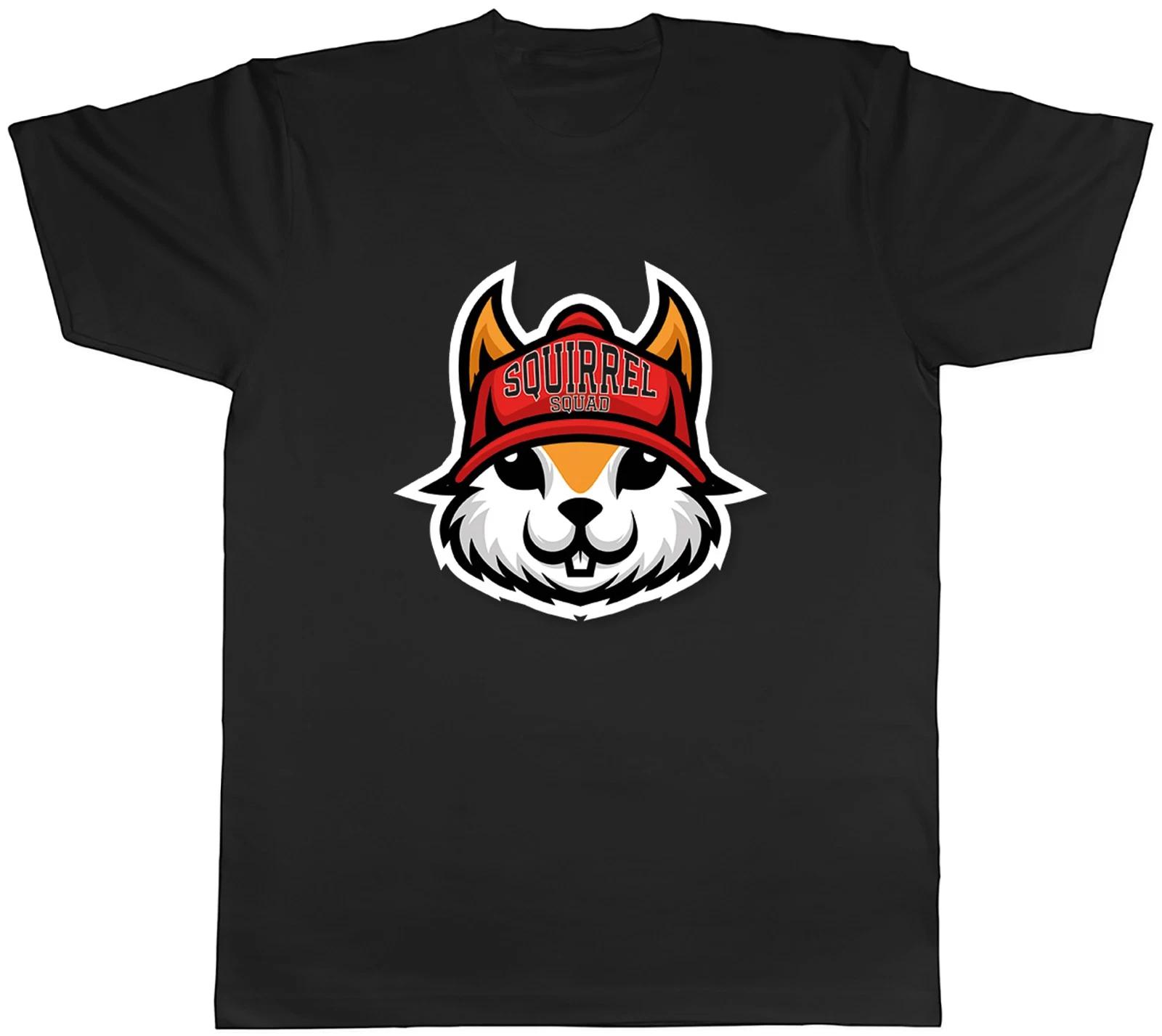 Squirrel Squad Mens T-Shirt Bushy Tail Nut Lover Tee Gift S