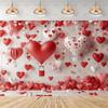 Heart of Love Backdrop, Romantic Love Tree with Red Roses, for Party Decoration, Celebration Background, Banner2352