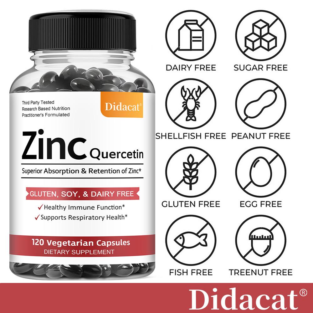 Zinc Quercetin, a Vegetarian Antioxidant, Is Beneficial for Skin Health. 120 Capsules.