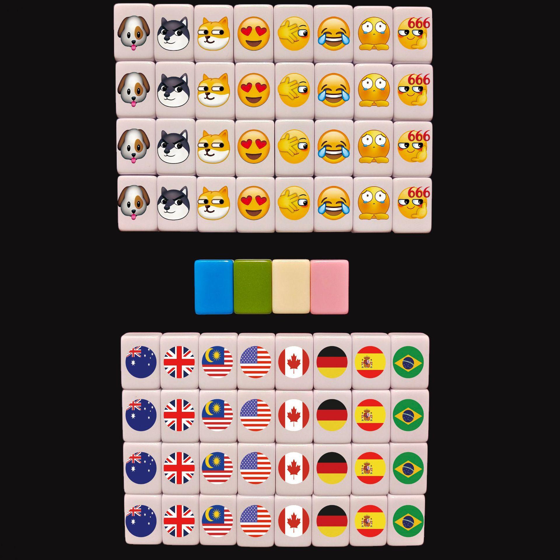 Professional American Mahjong Style Push Game Triple Match Puzzle Rectangle Desktop/Tabletop Game Luxury Acrylic Collectible 2.4*1.6*1.2cm