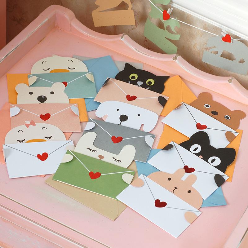 Deluxe Mini Birthday Card with Cute Cartoon Animals and Handwritten Blessings