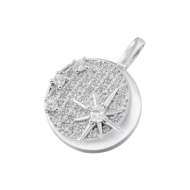 Personalized Luxury Micro-Set Diamond Love Cross Pendant Round Polaris Pendant Vd1331-1333