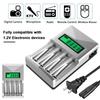 4-Slot AA AAA Battery USB Charger LCD Display Independent Charging Charger for AA AAA NIMH NI-CD Rechargeable Batteries