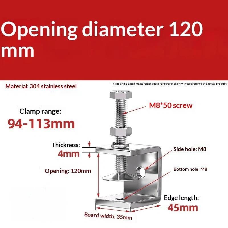 Galvanized Carbon Steel Tiger Clamp Multiple Shapes Open Height 20-130Mm Thickened Material Fixed Fixture Clamping Device