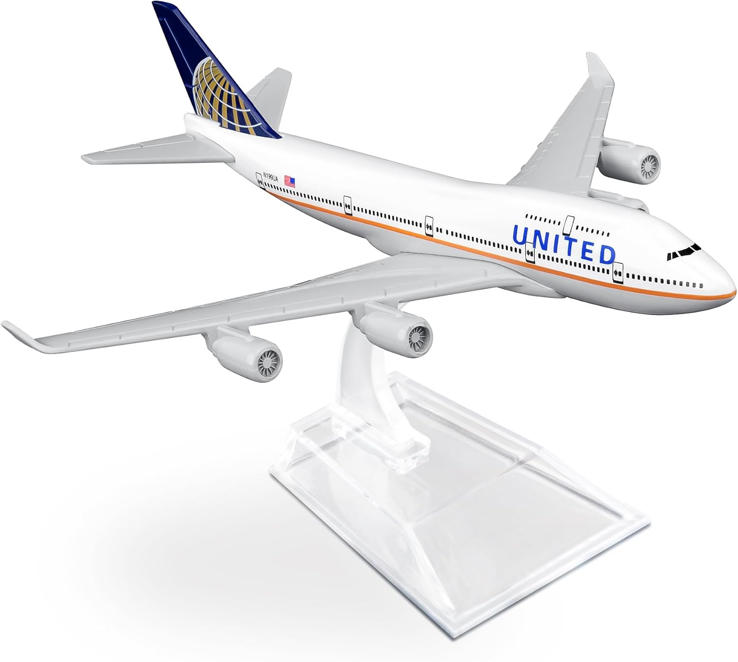 

16CM B747 United Airplane Model Airliner Alloy Diecast Air Plane Model Home Decor Static Collection and Display